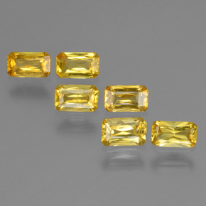 1.89 ct Gold Sapphire Stone, Natural Sapphire in Octagon / Scissor Cut Shape for Sale