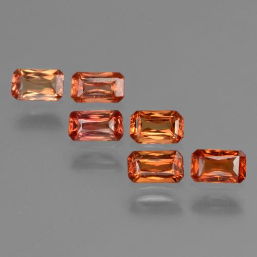 Naranja oscuro medio Zafiro Gema - 0.3ct Corte Octágon / Forma de Tijera (ID: 335081)