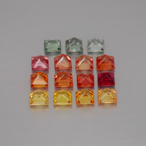 Sapphire Gemstone in 3.4 x 3.3 mm Size for Sale, Sapphire Stone in Multicolor Color