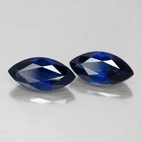 2.17 ct Blue Sapphire Stone, Natural Sapphire in Marquise Facet Shape for Sale