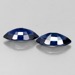 Sapphire Gemstone in 9.1 x 4.5 mm Size for Sale, Sapphire Stone in Deep Blue Color