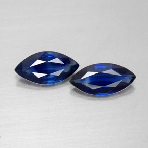 1.64 ct Blue Sapphire Gemstone, Sapphire Gem in Marquise Facet Shape for Sale.
