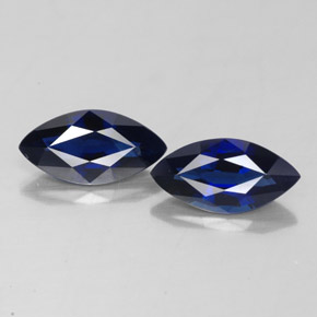 1.73 ct Blue Sapphire Gemstone, Sapphire Gem in Marquise Facet Shape for Sale.