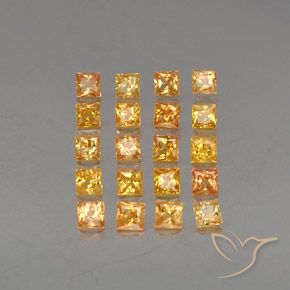 3.4 ct Loose Yellow Sapphire, 2.8 x 2.8 mm Princess Cut From Tanzania, Photo A