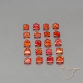 Sapphire Gemstones in 2.7 x 2.7 mm Size for Sale, Sapphire Stones in Bright Crimson Red Color