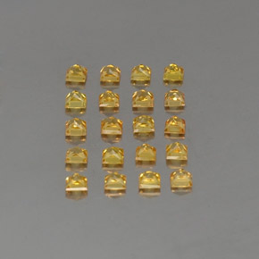 Sapphire Gemstone in 2.8 x 2.8 mm Size for Sale, Sapphire Stone in Yellow Golden Color