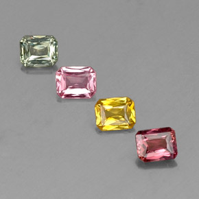 Multicolore Zaffiro Gem - 0.5ct Ottagono / taglio a forbice (ID: 336517)