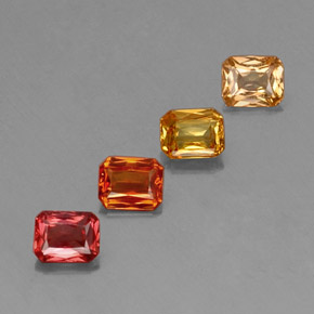 2.17 ctw Multicolor Sapphire Stones, Natural Sapphire in Octagon / Scissor Cut Shape for Sale