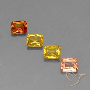 2.02 ctw Multicolor Sapphire Gemstones, Sapphire Gems in Octagon / Scissor Cut Shape for Sale.