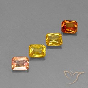 2.02 ctw Multicolor Sapphire Stones, Natural Sapphire in Octagon / Scissor Cut Shape for Sale