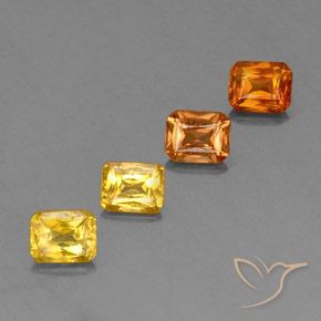 2.07 ctw Multicolor Sapphire Stones, Natural Sapphire in Octagon / Scissor Cut Shape for Sale