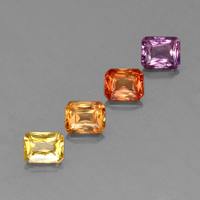 2.22 ctw Multicolor Sapphire Stones, Natural Sapphire in Octagon / Scissor Cut Shape for Sale