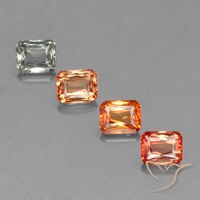 2.81 ctw Multicolor Sapphire Gemstones, Sapphire Gems in Octagon / Scissor Cut Shape for Sale.