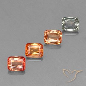 2.81 ctw Multicolor Sapphire Stones, Natural Sapphire in Octagon / Scissor Cut Shape for Sale