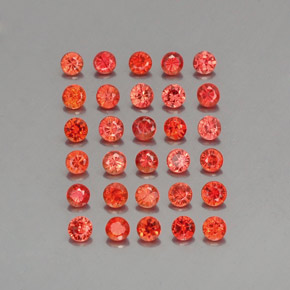 3.37 ctw Red Sapphire Gemstones, Sapphire Gems in Diamond-Cut Shape for Sale.