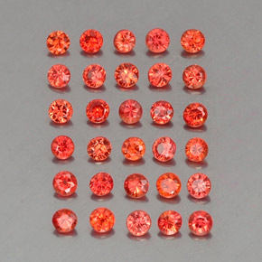 2.27 ct Orange Sapphire Stone, Natural Sapphire in Diamond-Cut Shape for Sale