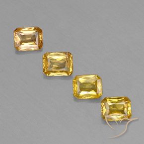 Golden Sapphire Gem - 0.5ct Octagon / Scissor Cut (ID: 337215)
