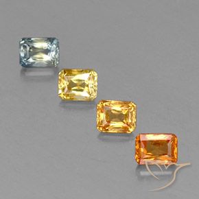 Multicolor Sapphire Gem - 0.6ct Octagon / Scissor Cut (ID: 337217)
