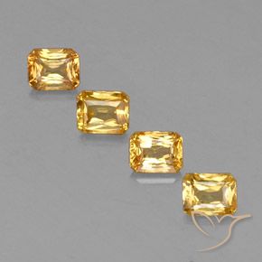 2.21 ctw Golden Sapphire Gemstones, Sapphire Gems in Octagon / Scissor Cut Shape for Sale.