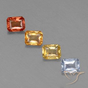 Multicolor Zafiro Gema - 0.5ct Corte Octágon / Forma de Tijera (ID: 337220)