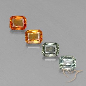 Multicolore Zaffiro Gem - 0.6ct Ottagono / taglio a forbice (ID: 337221)
