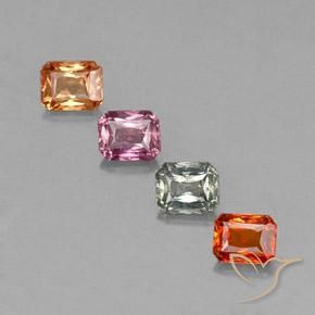 マルチカラー サファイア 宝石 - 0.5ct 八角形 / シザーズカット (ID: 337225)