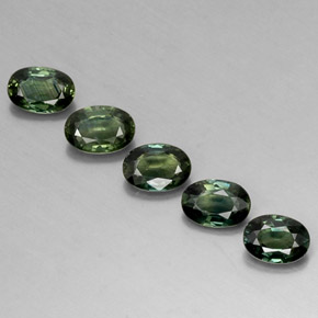2.78 ct Green Sapphire Gemstone, Sapphire Gem in Oval Facet Shape for Sale.