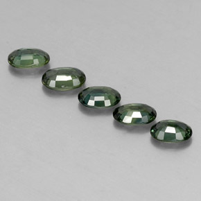 Sapphire Gemstone in 6 x 4 mm (calibrated) Size for Sale, Sapphire Stone in Green Color