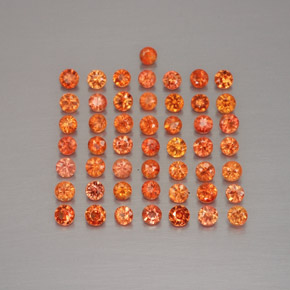 1.58 ct Orange Sapphire Gemstone, Sapphire Gem in Diamond-Cut Shape for Sale.