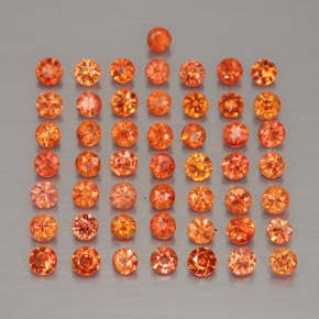 1.58 ct Orange Sapphire Stone, Natural Sapphire in Diamond-Cut Shape for Sale