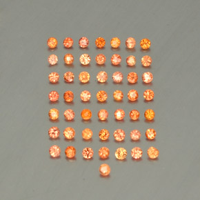 1.58 ct Orange Sapphire Gemstone, Sapphire Gem in Diamond-Cut Shape for Sale.