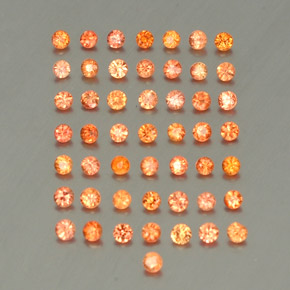 1.58 ct Orange Sapphire Stone, Natural Sapphire in Diamond-Cut Shape for Sale