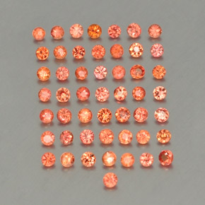 1.58 ct Orange Sapphire Stone, Natural Sapphire in Diamond-Cut Shape for Sale