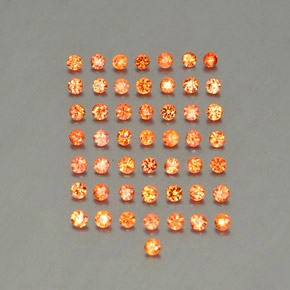 1.53 ct Orange Sapphire Gemstone, Sapphire Gem in Diamond-Cut Shape for Sale.