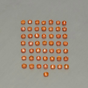 Sapphire Gemstone in 1.8 mm Size for Sale, Sapphire Stone in Orange Color
