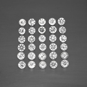 1.68 ct White Sapphire Gemstone, Sapphire Gem in Diamond-Cut Shape for Sale.