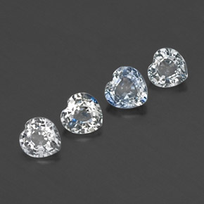 1.11 ct White Sapphire Gemstone, Sapphire Gem in Heart Facet Shape for Sale.