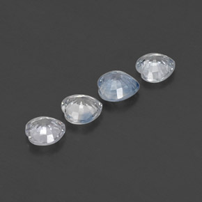 Sapphire Gemstone in 3.9 x 3.8 mm Size for Sale, Sapphire Stone in Light Bluish White Color