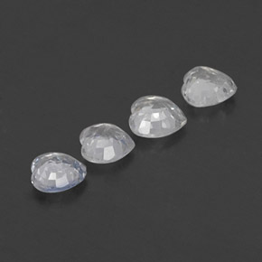 Sapphire Gemstones in 4.1 x 4 mm Size for Sale, Sapphire Stones in Bluish White Color
