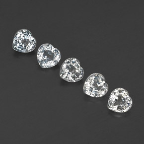1.75 ct White Sapphire Stone, Natural Sapphire in Heart Facet Shape for Sale
