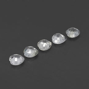 Sapphire Gemstones in 4.1 x 4.1 mm Size for Sale, Sapphire Stones in Warm White Color