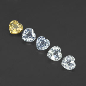 1.58 ctw Multicolor Sapphire Stones, Natural Sapphire in Heart Facet Shape for Sale