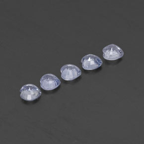 Sapphire Gemstone in 3.9 x 3.9 mm Size for Sale, Sapphire Stone in White Light Blue Color