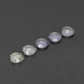 Sapphire Gemstones in 4.4 x 4.3 mm Size for Sale, Sapphire Stones in Warm White Color