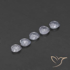 Sapphire Gemstones in 4.2 x 4.1 mm Size for Sale, Sapphire Stones in Bluish White Color