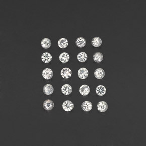 1.35 ct White Sapphire Gemstone, Sapphire Gem in Diamond-Cut Shape for Sale.