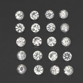 1.35 ct White Sapphire Stone, Natural Sapphire in Diamond-Cut Shape for Sale