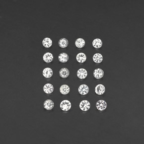 1.24 ct White Sapphire Gemstone, Sapphire Gem in Diamond-Cut Shape for Sale.
