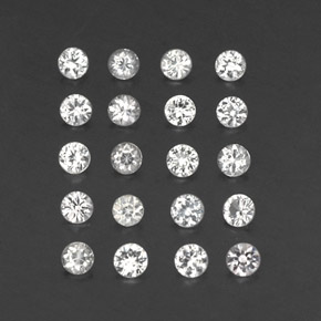 1.24 ct White Sapphire Stone, Natural Sapphire in Diamond-Cut Shape for Sale