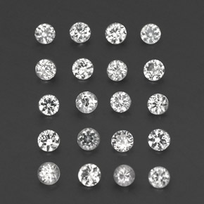 1.15 ct White Sapphire Stone, Natural Sapphire in Diamond-Cut Shape for Sale
